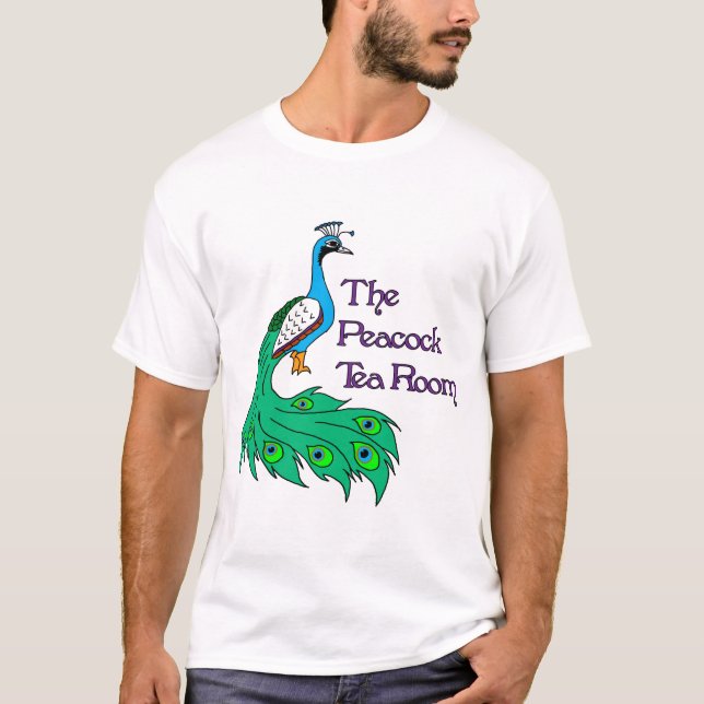 The Peacock Tea Room Men's Logo T shirt (Front)