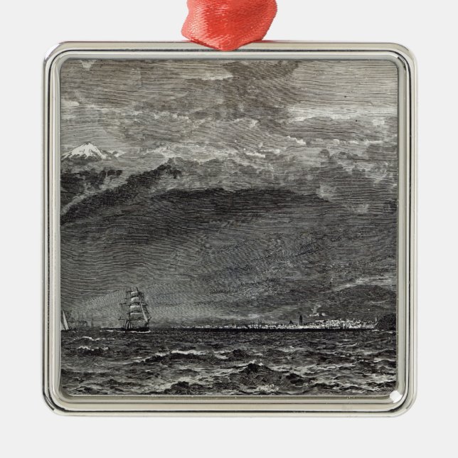 The Peak of Teneriffe, Sante Cruz Metal Tree Decoration (Front)