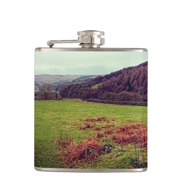 The Peaks Hip Flask (Front)