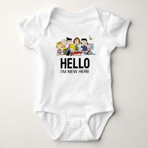 The Peanuts Gang Baby Shower 'm New Here Bodysuit