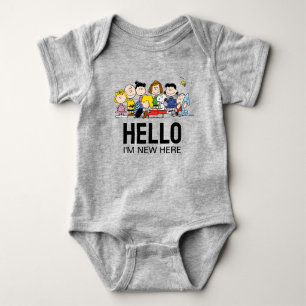 The Peanuts Gang Baby Shower 'm New Here Bodysuit