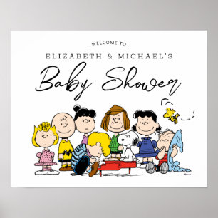 The Peanuts Gang   Baby Shower   Welcome Poster