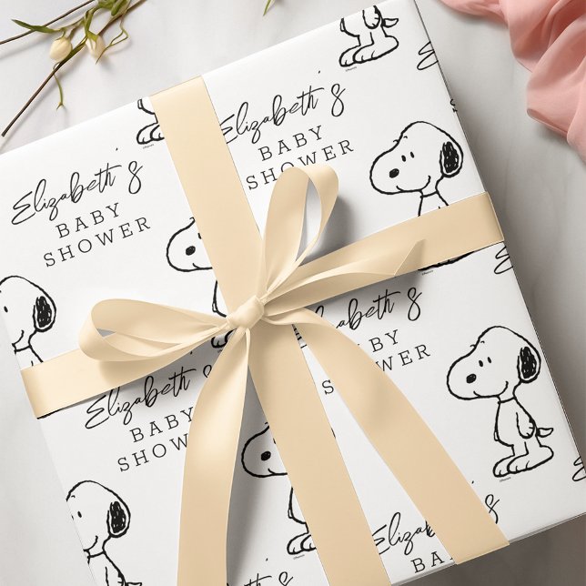 The Peanuts Gang | Baby Shower Wrapping Paper (Wrapped gift)