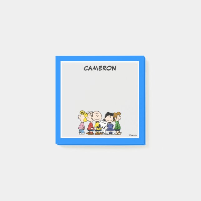 The Peanuts Gang Together#F5926C Post-it Notes (Front)