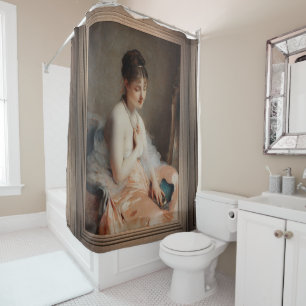 The Pearl Necklace by Charles Chaplin Shower Curtain