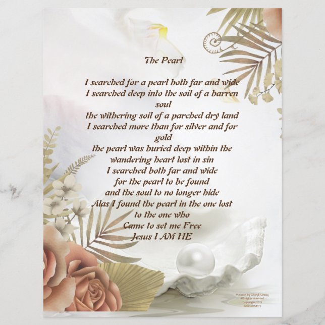 The Pearl Personalised Stationary  (Front)