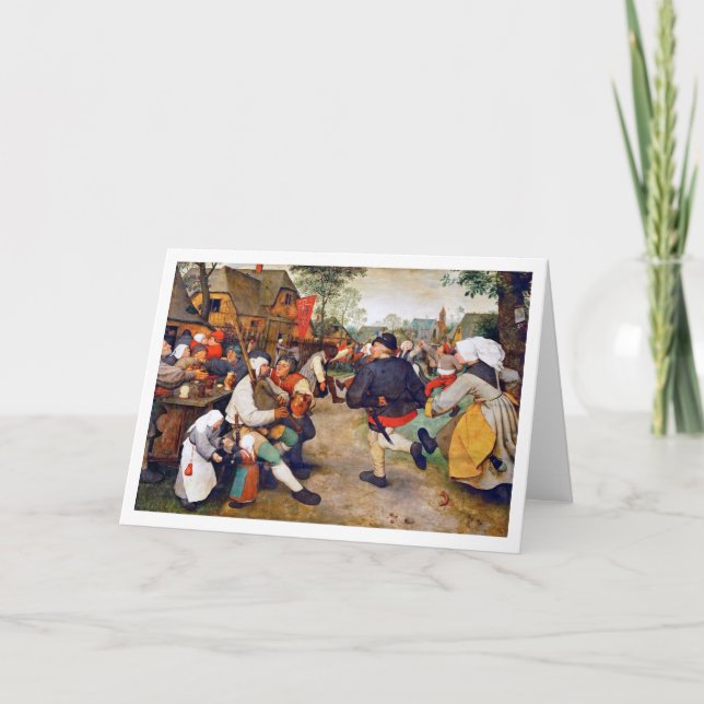 The Peasant Dance, Pieter Bruegel Card (Front)