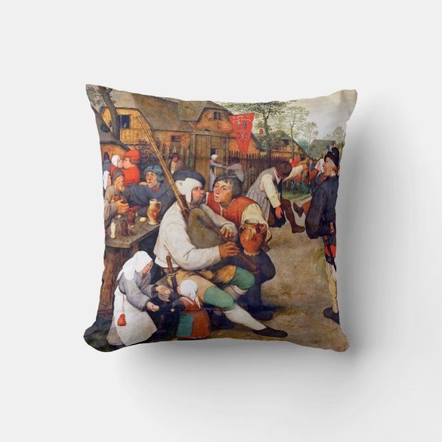 The Peasant Dance, Pieter Bruegel Cushion (Front)