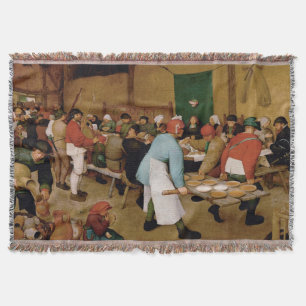 The Peasant Wedding by Pieter Bruegel the Elder Throw Blanket