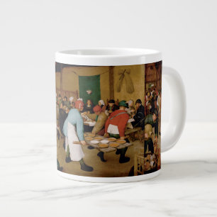 The Peasant Wedding by Pieter Bruegel the Elder V Large Coffee Mug