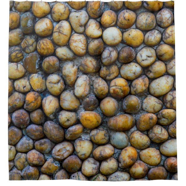 The pebble stone floors, background texturesabstra shower curtain (Front)