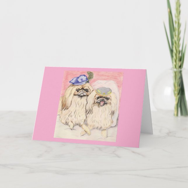 The Pekingese Couple Card (Front)
