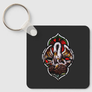The Pelican as a Christian Symbol Key Ring