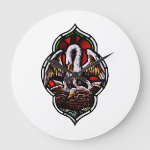 The Pelican as a Christian Symbol Large Clock