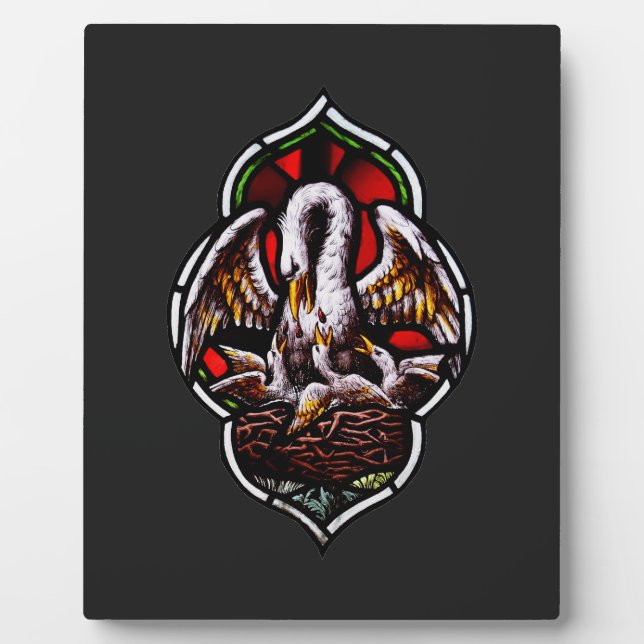 The Pelican as a Christian Symbol Plaque (Front)