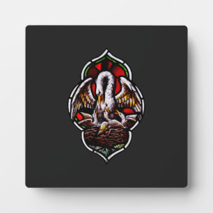 The Pelican as a Christian Symbol Plaque