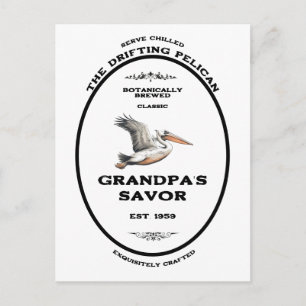 The Pelican Vintage Apothecary Personalised Postcard