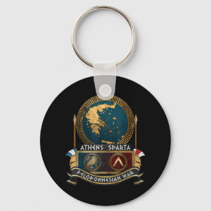 The Peloponnesian War Athens Vs Sparta Ancient Gre Key Ring