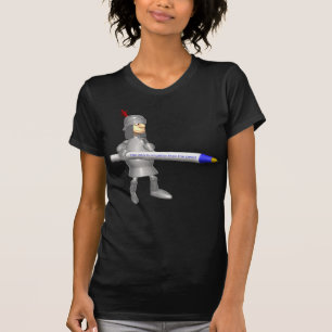 The pen is mightier than the sword Knight T-Shirt
