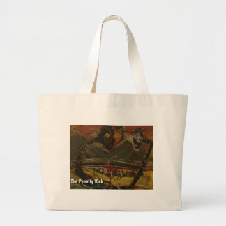 the penalty kick large tote bag