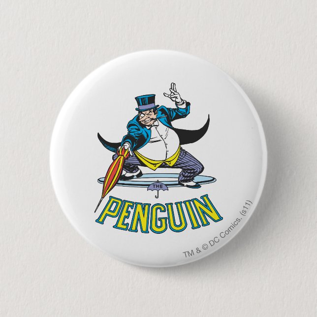 The Penguin 6 Cm Round Badge (Front)