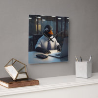 The Penguin Accountant – Funny Office Animal Art”