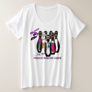 The Penguin Bowling League Personalised Plus Size T-Shirt