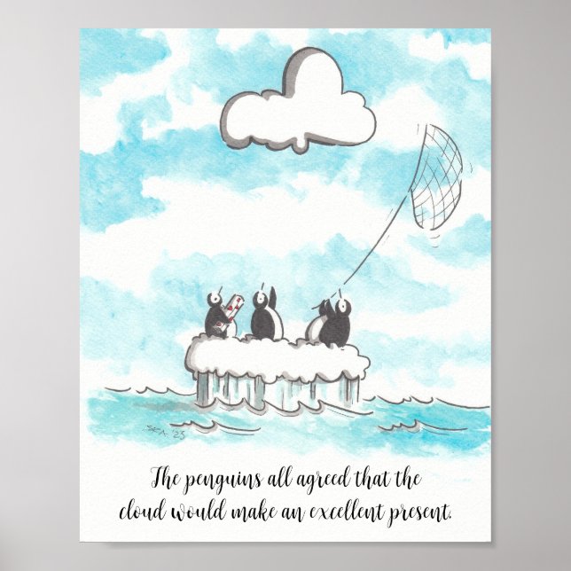 The Penguins and The Cloud Wall Poster (Front)