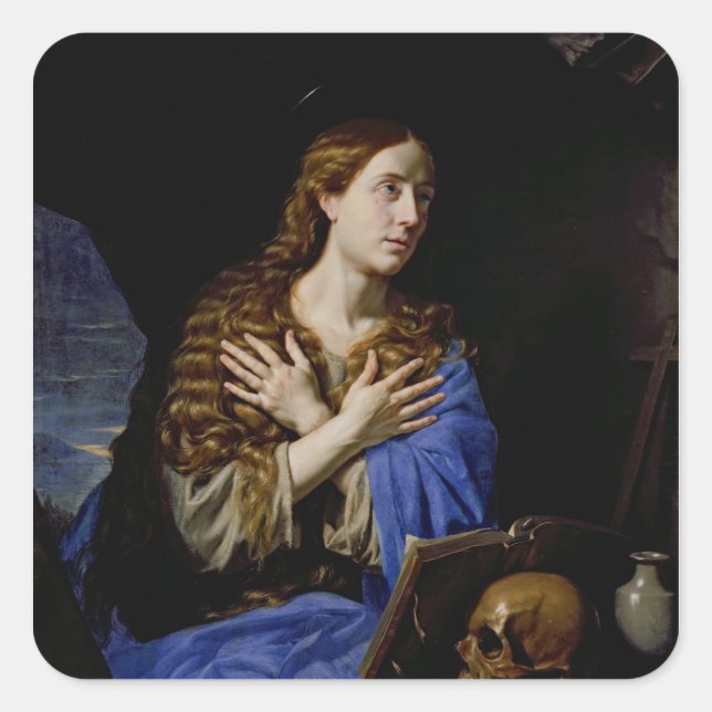 The Penitent Magdalene, 1657 Square Sticker (Front)