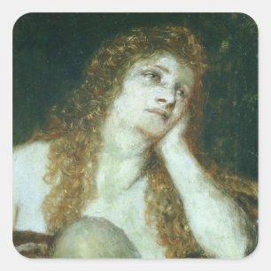 The Penitent Mary Magdalene, 1873 Square Sticker