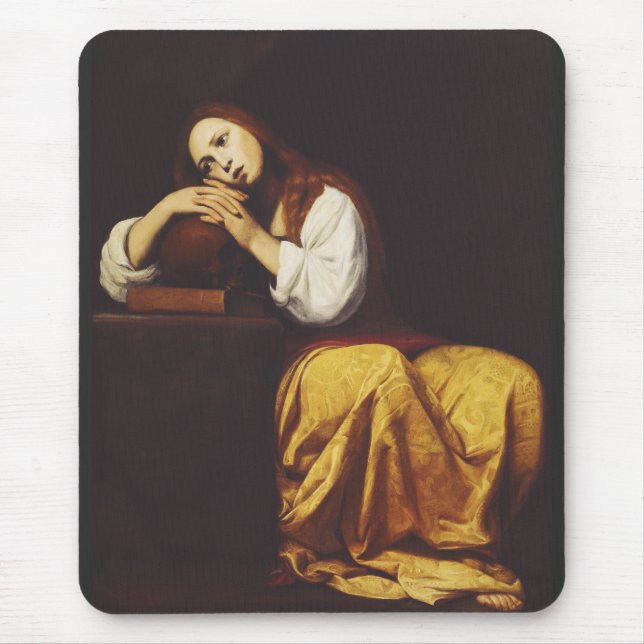 The Penitent Mary Magdalene by Giacomo Galli Mouse Pad (Front)