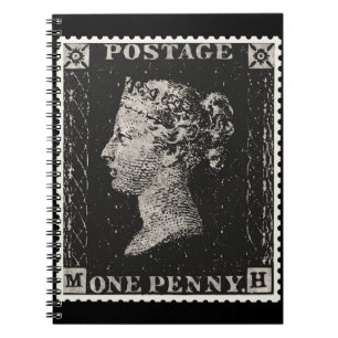The Penny Black Postage Stamp Spiral Notebook