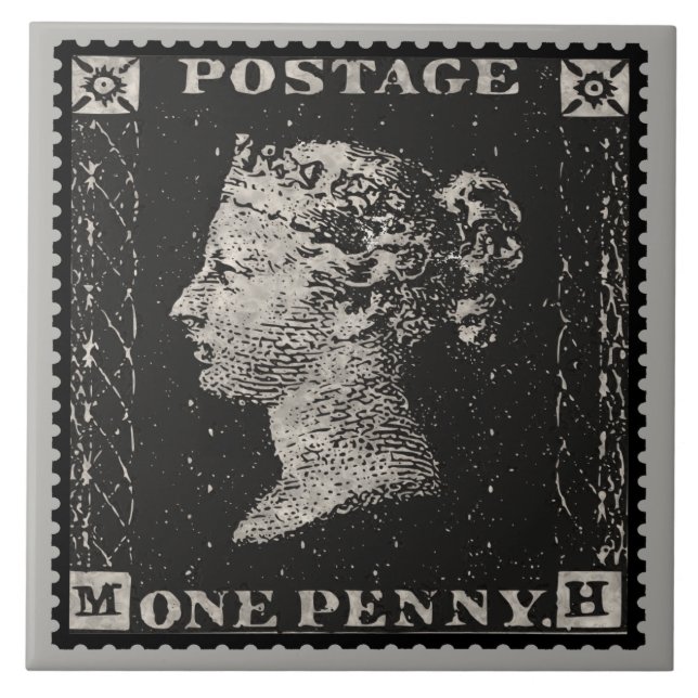 The Penny Black Postage Stamp Tile (Front)