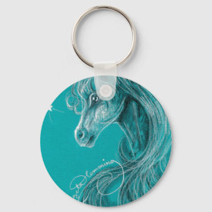 The Pensive Arabian Horse Key Ring