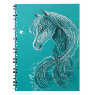 The Pensive Arabian Horse Spiral Notebook