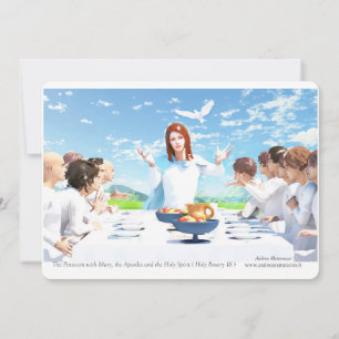 The Pentecost - Mary, Apostles and the Holy Spirit Invitation