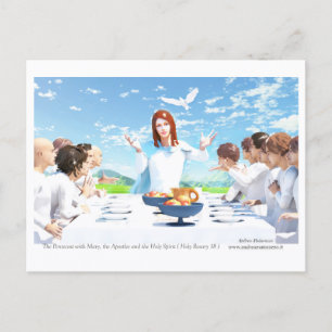 The Pentecost - Mary, Apostles and the Holy Spirit Postcard