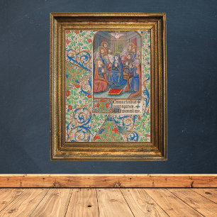 The Pentecost Mediaeval Illuminated Manuscript Poster