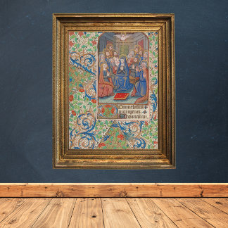 The Pentecost Mediaeval Illuminated Manuscript Poster