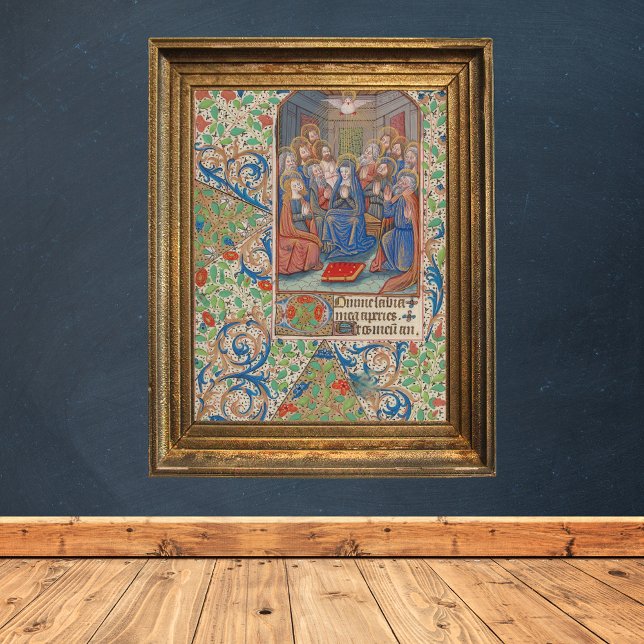 The Pentecost Mediaeval Illuminated Manuscript Poster (The Pentecost Medieval Illuminated Manuscript Poster)