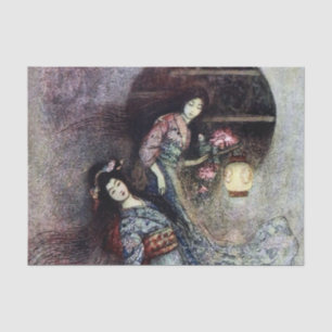 “The Peony Lantern” by Warwick Goble Tissue Paper