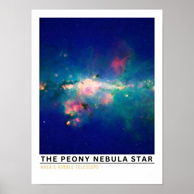 The Peony Nebula Star Space Education Poster (Front)