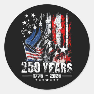 The People Flag 1776 250 Years 250th Anniversary Classic Round Sticker