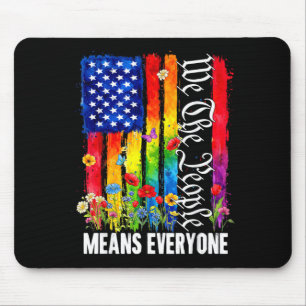 The People Means Everyone Rainbow LGBT Gay Lesbian Mouse Pad