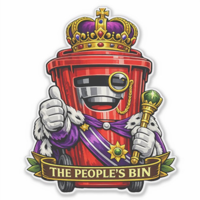 The People’s Bin - Wheelie Bin Waterproof Sticker (Front)