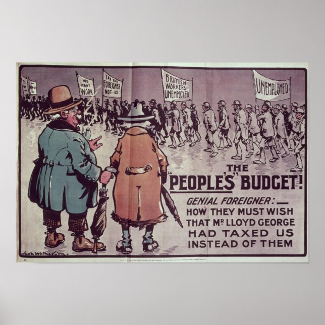 The People's Budget', 1909 Poster (Front)