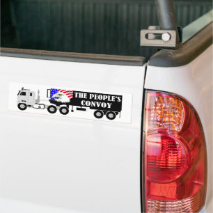 The Peoples Convoy Thank A Trucker Bumper Sticker