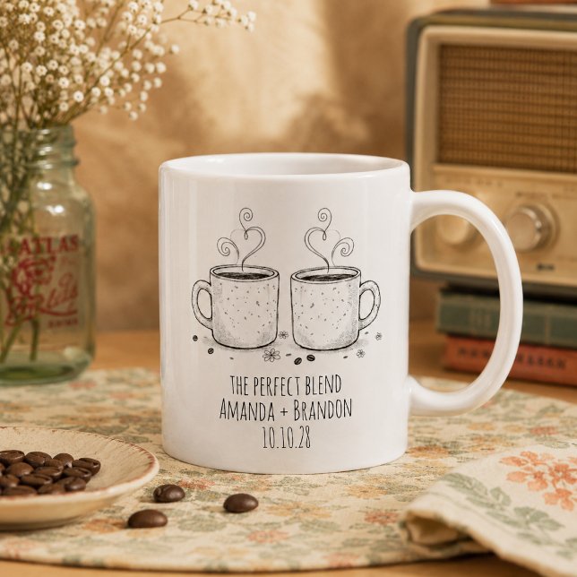 The Perfect Blend 2Cups Cosy Wedding Coffee Mug (Creator Uploaded)