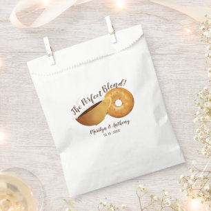 The Perfect Blend Coffee and Bagel Wedding Favour Bags