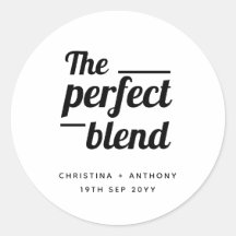 The Perfect Blend Coffee Beans wedding favour 